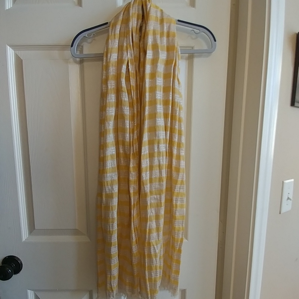Beautiful J.Crew Yellow & Gold Metallic Scarf/Wrap